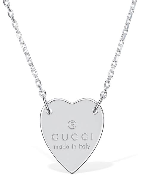 collana con cuore gucci trademark|Collane Argento Eleganti .